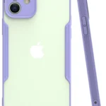 Uray store Apple iPhone 12 Kılıf Platin Silikon - Lila