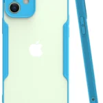 Uray store Apple iPhone 12 Kılıf Platin Silikon - Mavi