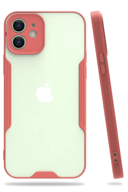 Uray store Apple iPhone 12 Kılıf Platin Silikon - Pembe