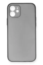 Uray store Apple iPhone 12 Kılıf PP Ultra İnce Kapak - Gri