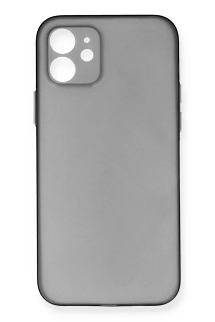 Uray store Apple iPhone 12 Kılıf PP Ultra İnce Kapak - Gri