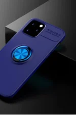 Uray store Apple iPhone 12 Kılıf Range Yüzüklü Silikon - Mavi - Görsel 2