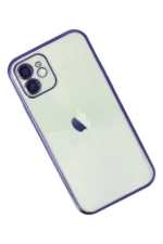 Uray store Apple iPhone 12 Kılıf Razer Lensli Silikon - Mor - Görsel 3