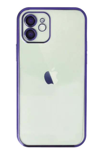 Uray store Apple iPhone 12 Kılıf Razer Lensli Silikon - Mor