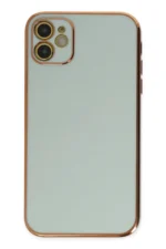 Uray store Apple iPhone 12 Kılıf Volet Silikon - Açık Yeşil - Görsel 2