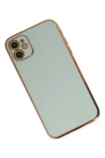 Uray store Apple iPhone 12 Kılıf Volet Silikon - Açık Yeşil - Görsel 3