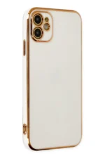 Uray store Apple iPhone 12 Kılıf Volet Silikon - Beyaz