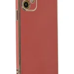 Uray store Apple iPhone 12 Kılıf Volet Silikon - Kırmızı