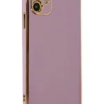 Uray store Apple iPhone 12 Kılıf Volet Silikon - Mor