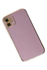 Uray store Apple iPhone 12 Kılıf Volet Silikon - Mor - Görsel 3