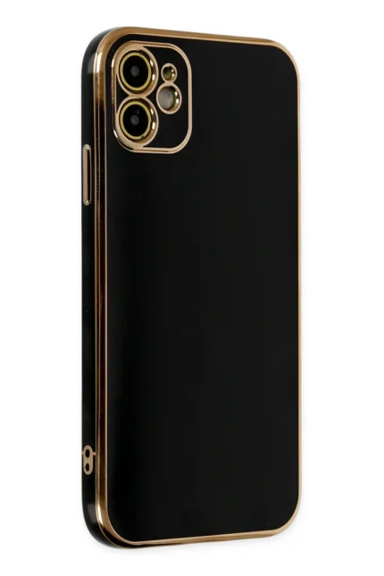 Uray store Apple iPhone 12 Kılıf Volet Silikon - Siyah