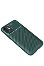 Uray store Apple iPhone 12 Mini Kılıf Auto Focus Karbon Kapak - Yeşil - Görsel 2