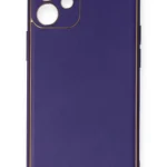 Uray store Apple iPhone 12 Mini Kılıf Coco Deri Silikon Kapak - Mor