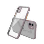 Uray store Apple iPhone 12 Mini Kılıf Miami Şeffaf Silikon - Açık Mor