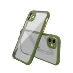 Uray store Apple iPhone 12 Mini Kılıf Miami Şeffaf Silikon - Koyu Yeşil