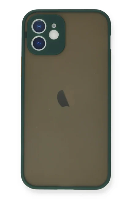 Uray store Apple iPhone 12 Mini Kılıf Montreal Silikon Kapak - Yeşil