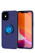 Uray store Apple iPhone 12 Mini Kılıf Range Yüzüklü Silikon - Mavi
