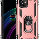 Uray store Apple iPhone 12 Mini Kılıf Sofya Yüzüklü Silikon Kapak - Rose