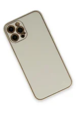 Uray store Apple iPhone 12 Pro Kılıf Coco Deri Silikon Kapak - Beyaz - Görsel 3