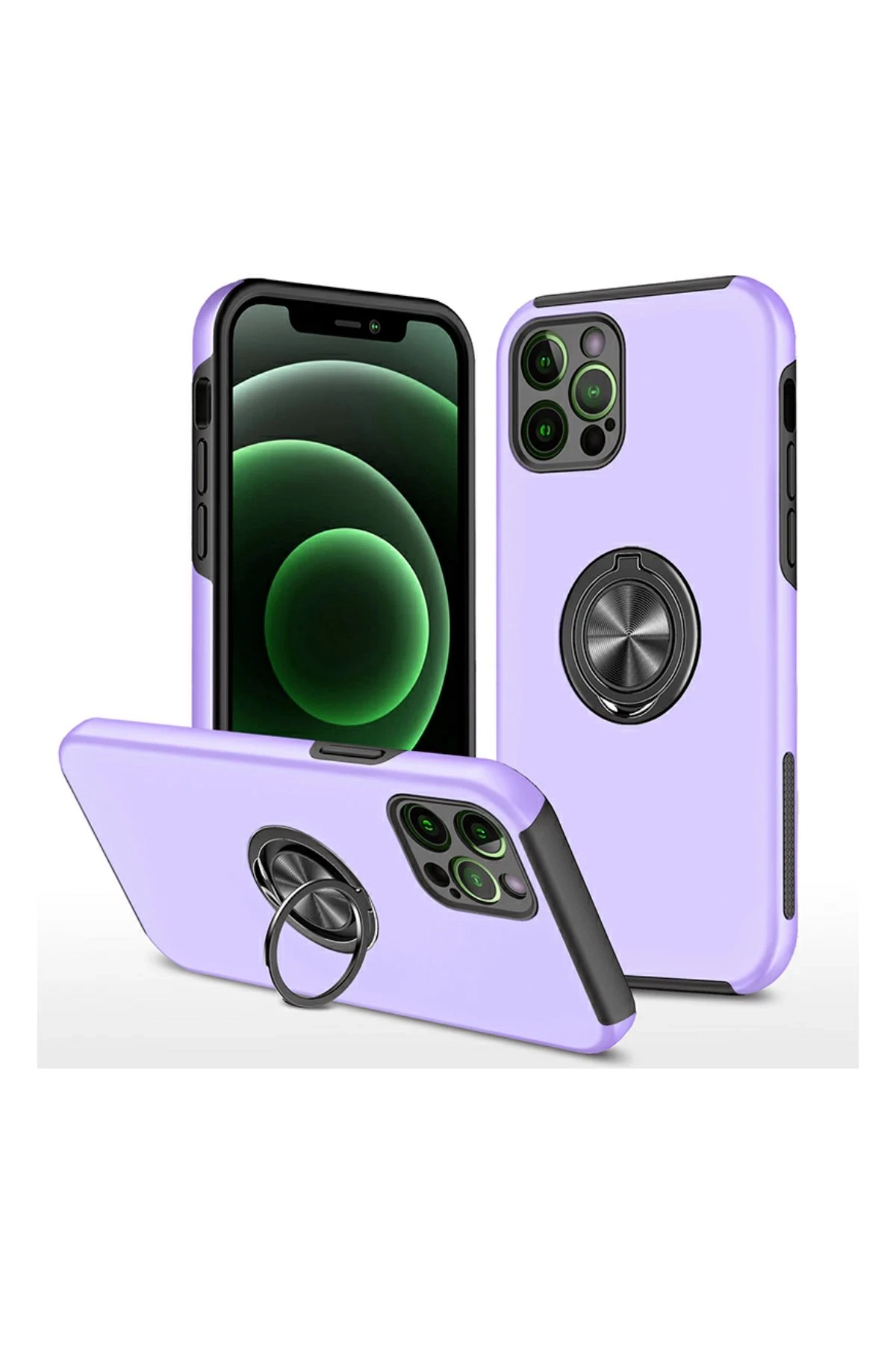 newface-iphone-12-pro-kilif-elit-yuzuklu-kapak-mor-default Uray store Apple iPhone 12 Pro Kılıf Elit Yüzüklü Kapak - Mor - Görsel 1