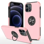 Uray store Apple iPhone 12 Pro Kılıf Elit Yüzüklü Kapak - Pembe