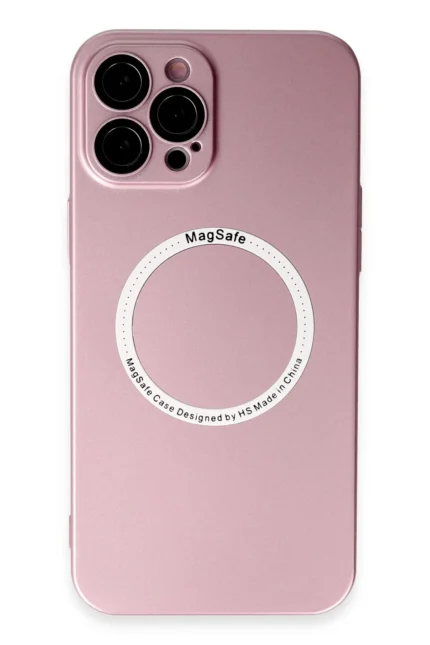Uray store Apple iPhone 12 Pro Kılıf Jack Magneticsafe Lens Silikon - Rose Gold