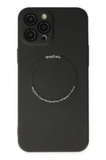 Uray store Apple iPhone 12 Pro Kılıf Jack Magneticsafe Lens Silikon - Siyah