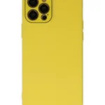 Uray store Apple iPhone 12 Pro Kılıf Lansman Glass Kapak - Sarı