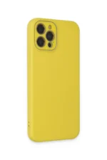 Uray store Apple iPhone 12 Pro Kılıf Lansman Glass Kapak - Sarı - Görsel 3