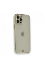 Uray store Apple iPhone 12 Pro Kılıf Liva Taşlı Silikon - Beyaz - Görsel 2