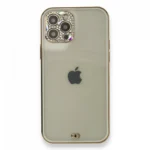 Uray store Apple iPhone 12 Pro Kılıf Liva Taşlı Silikon - Beyaz