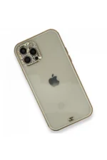 Uray store Apple iPhone 12 Pro Kılıf Liva Taşlı Silikon - Beyaz - Görsel 3