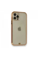 Uray store Apple iPhone 12 Pro Kılıf Liva Taşlı Silikon - Pembe - Görsel 2