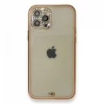 Uray store Apple iPhone 12 Pro Kılıf Liva Taşlı Silikon - Pembe