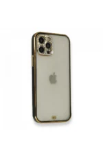 Uray store Apple iPhone 12 Pro Kılıf Liva Taşlı Silikon - Siyah - Görsel 2