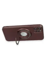 Uray store Apple iPhone 12 Pro Kılıf Lukka Magneticsafe Kapak - Kahverengi - Görsel 4