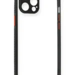 Uray store Apple iPhone 12 Pro Kılıf Miami Şeffaf Silikon - Siyah