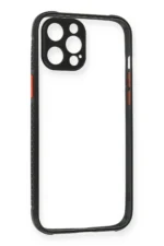 Uray store Apple iPhone 12 Pro Kılıf Miami Şeffaf Silikon - Siyah