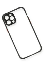 Uray store Apple iPhone 12 Pro Kılıf Miami Şeffaf Silikon - Siyah - Görsel 3