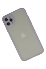 Uray store Apple iPhone 12 Pro Kılıf Montreal Silikon Kapak - Mor - Görsel 3