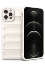 Uray store Apple iPhone 12 Pro Kılıf Optimum Silikon - Krem