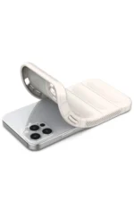 Uray store Apple iPhone 12 Pro Kılıf Optimum Silikon - Krem - Görsel 4