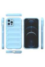 Uray store Apple iPhone 12 Pro Kılıf Optimum Silikon - Sky Blue - Görsel 3