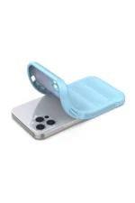 Uray store Apple iPhone 12 Pro Kılıf Optimum Silikon - Sky Blue - Görsel 4