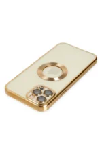 Uray store Apple iPhone 12 Pro Kılıf Slot Silikon - Gold - Görsel 4