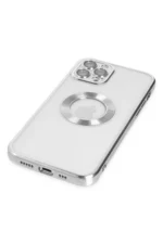 Uray store Apple iPhone 12 Pro Kılıf Slot Silikon - Gümüş - Görsel 3