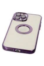 Uray store Apple iPhone 12 Pro Kılıf Slot Silikon - Mor - Görsel 3