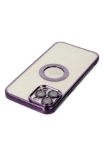 Uray store Apple iPhone 12 Pro Kılıf Slot Silikon - Mor - Görsel 4