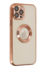 Uray store Apple iPhone 12 Pro Kılıf Slot Silikon - Rose Gold - Görsel 2