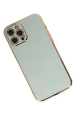 Uray store Apple iPhone 12 Pro Kılıf Volet Silikon - Açık Yeşil - Görsel 3